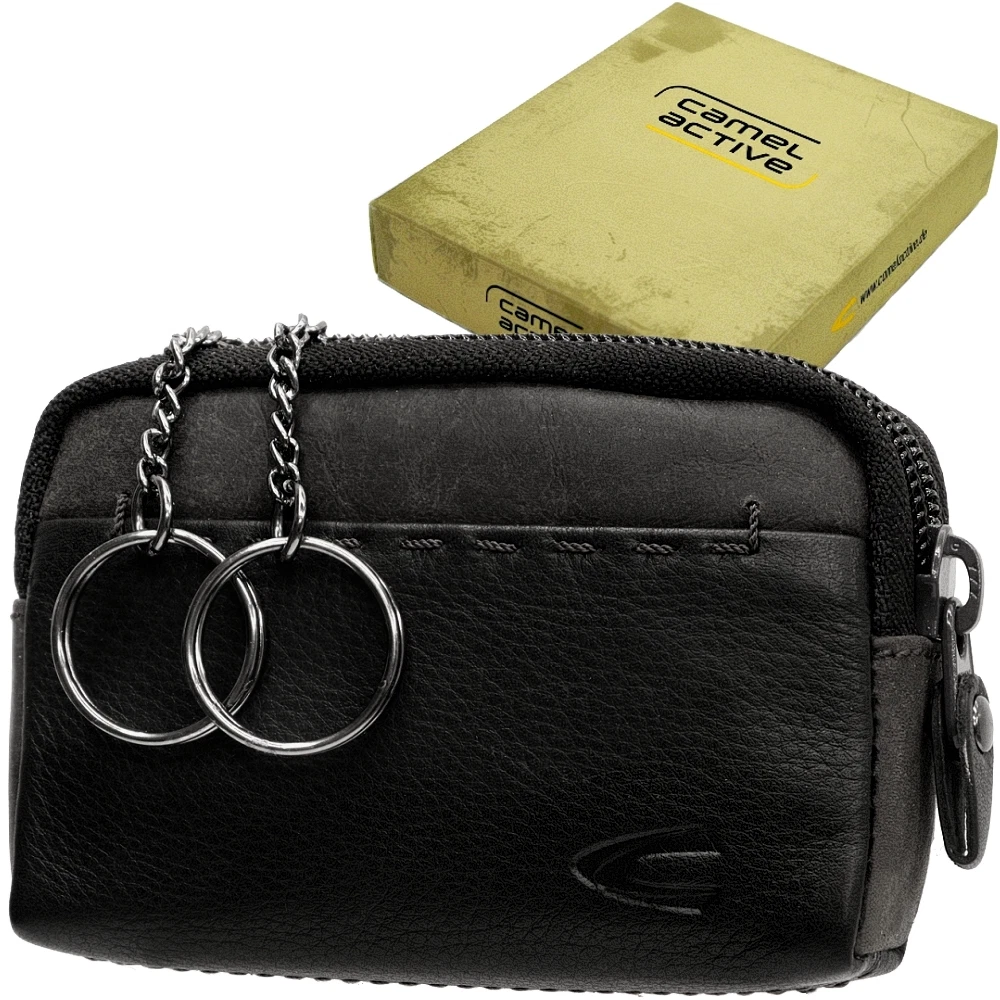 Camel Active Portafoglio Vegas In Pelle Nera | Con RFID Safe, 8 Slot Carte, Portamonete Con Zip, 10x13x3 Cm - 4