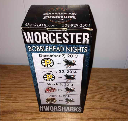 Tommy Wingels Worcester/San Jose Sharks AHL NHL Bobblehead DCU Center SGA - Picture 2 of 4