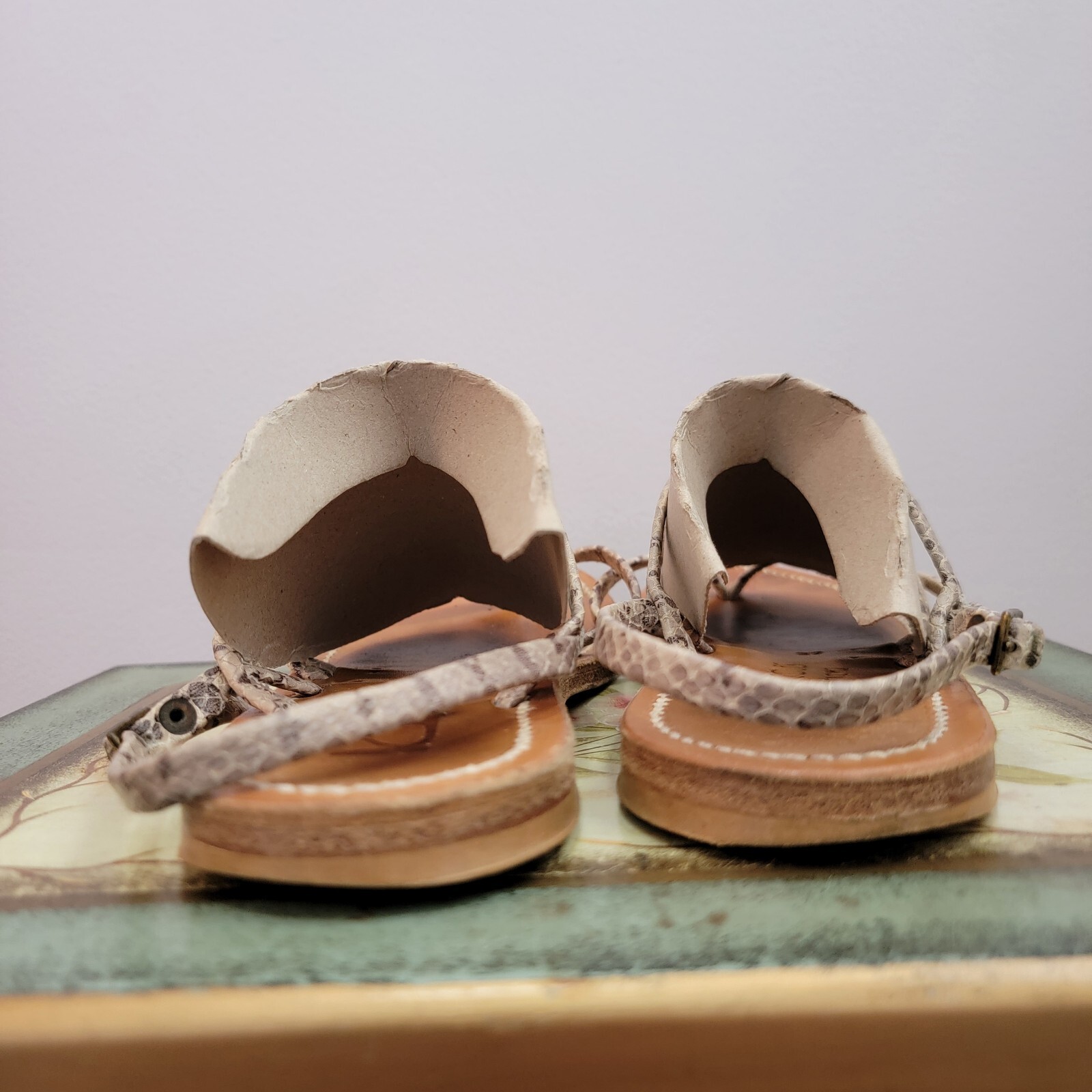 K. Jacques St Tropez Strappy Python Print Sandals… - image 4