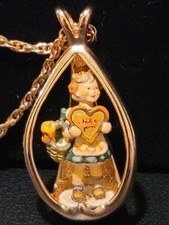 Goebel Collectors Club VALENTINE mini cage Pendant Necklace with Box