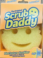 THE ORIGINAL Scrub Daddy  Non-Scratch FlexTexture Dish Sponge YELLOW Smiley Face