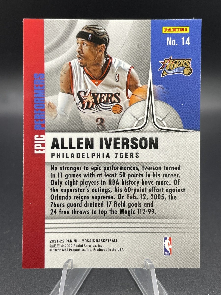 2021-22 Panini Mosaic Epic Performers #14 Allen Iverson 