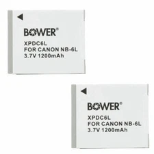 Bower Replacement Battery for Canon NB6L | Pack of Two