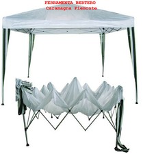 GAZEBO VIGOR ALU PIEGHEVOLE con sacca copertura 180 gr/m.2 allu 3 X 3 X 2.6 mt h
