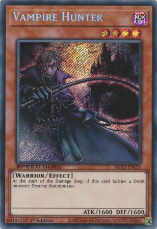 Yugioh! Cazador de Vampiros - SGX3-ENI19 - Secreto Raro - 1ª Edición Casi Como Nuevo, Inglés - Imagen 1 de 1