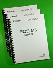 Owners Manual for Canon EOS M6 Mark II Camera 607 Pages W/Clear Covers 