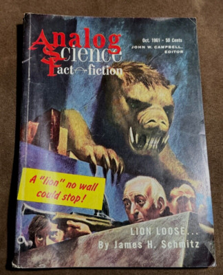 Analog Science Fact Fiction Magazine James H. Schmitz Vol 68 No 2 October 1961
