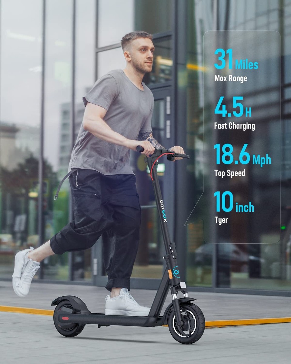Gyroor Electric Scooter Adults with Dual Shock Absorbers Up to 31
