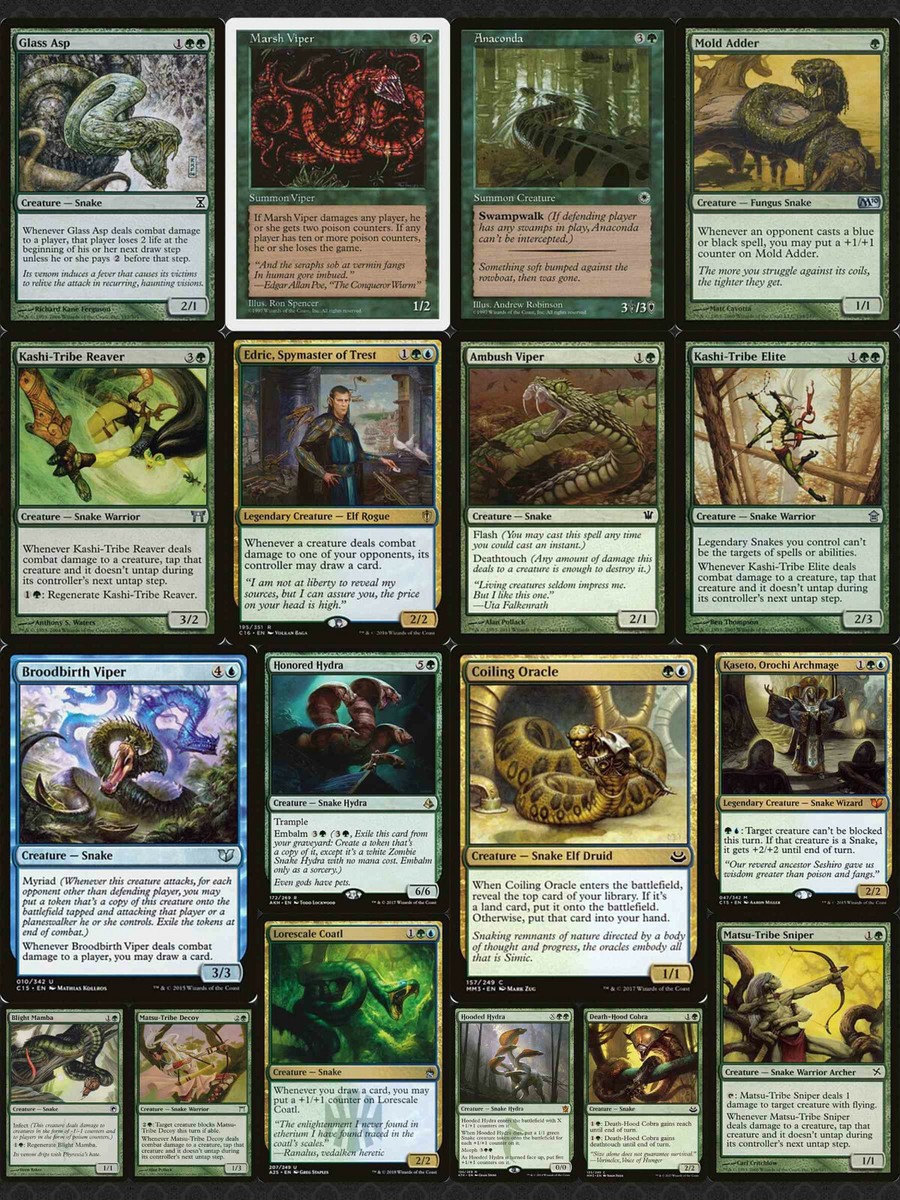 Kaseto, Orochi Archmage Snakes *SIMIC* Commander Deck - Magic MTG