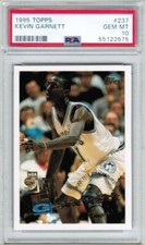 1995-96 Topps #237 Kevin Garnett Rookie RC HOF PSA 10 Gem Mint 55122675 🏀🔥