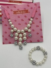 Stella  Dot Girls Olive Pearl Bob  Bracelet Set New