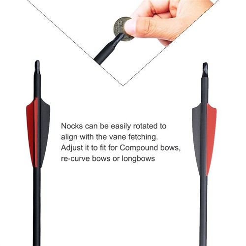 12pc 30" Carbon Arrows SP500 100Gr Broadheads for Compound / Recurve bow Hunting - Picture 9 of 25