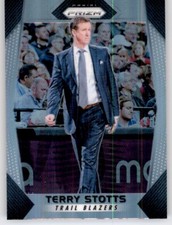 2017-18 Prizm Silver Terry Stotts Coach Holo Refractor Parallel Blazers #150