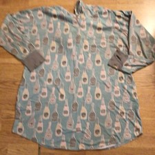 Munki Munki Champagne Theme Hooded Coverup Sz XL Resortwear Beach Pool Sl Flaw