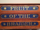 RARE  COUNTRY STORE ANTIQUE CHERRY FRUIT OF THE BRAIDER 3 DRAWER SPOOL CABINET — photo 2