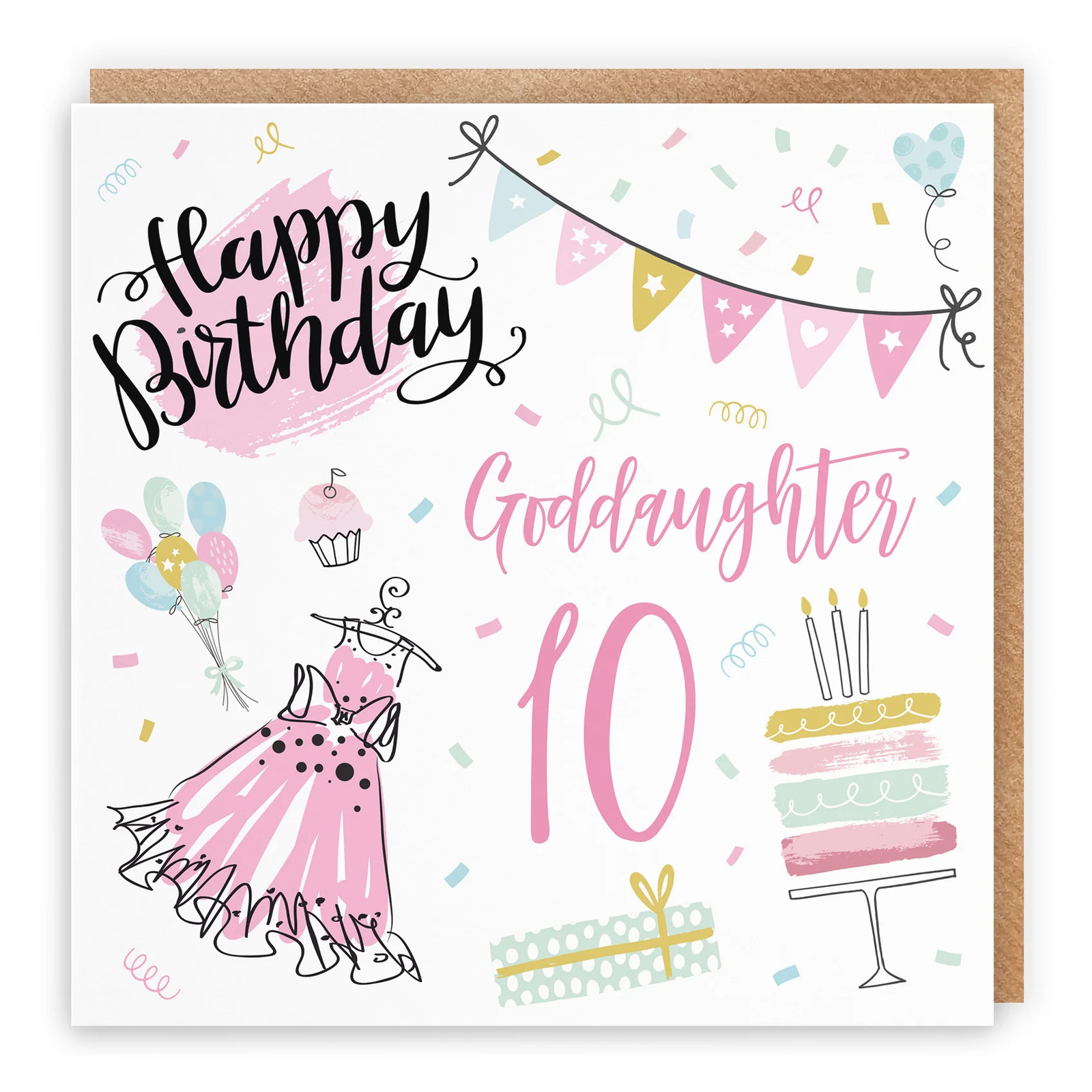 10th Goddaughter Birthday Card Party