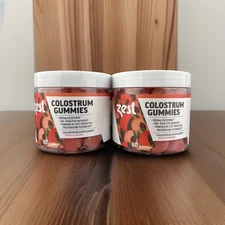 Lot Of 2 Zest Colostrum Gummies Supplement Gummy Chews - 60 Gummies Peach