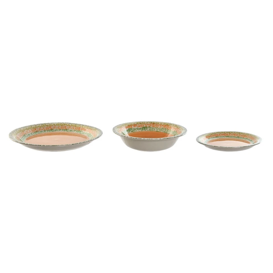 Assiettes Home ESPRIT Orange Grès 27 x 27 x 2 cm 18 Pièces - Photo 4/4