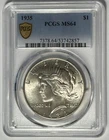 1935 PEACE DOLLAR PCGS MS 64
