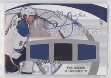 2007 Upper Deck Sweet Shot Beginnings Rookie Jersey 45/100 Erik Johnson Auto 2a8