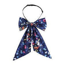 Elegant Print Bowknot Necktie False Collar For Office Women Professional Event