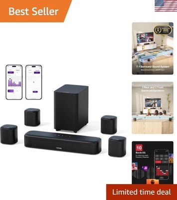 Aura A40 7.1ch Surround Sound Bar with 4 Speakers & App Control, 330W