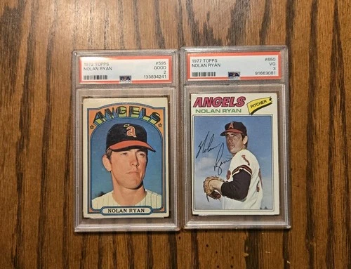1972 Topps Nolan Ryan #595 PSA 2 GOOD PLUS FREE 1977 Nolan Ryan PSA 3