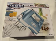 Americana Classics Blue Electric  Hand Mixer 5-Speed, 200 watt  New in Box
