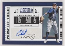 2019 Panini Contenders Draft Picks Prospect Ticket Carlos Rodriguez #8 Auto 0u2j