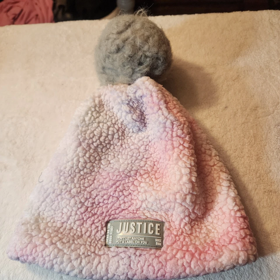 Gorro Sherpa multicolor Justice Girls con pompón Foto 3 de 4