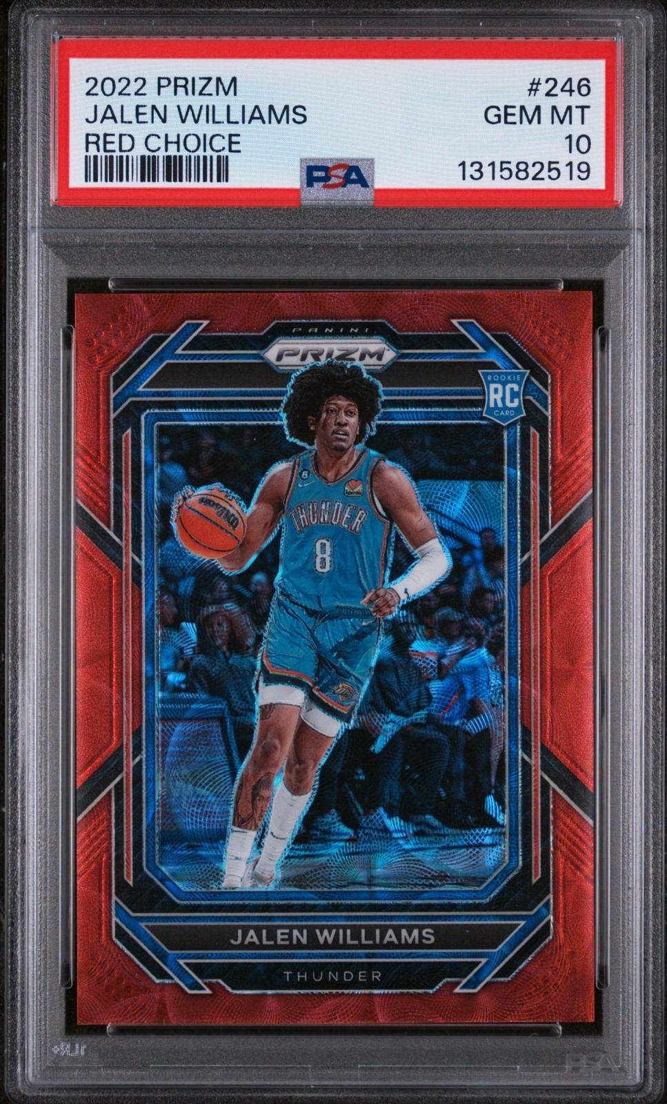 JALEN WILLIAMS ROOKIE 2022-23 Prizm Basketball #246 RED CHOICE PRIZM /88 PSA 10