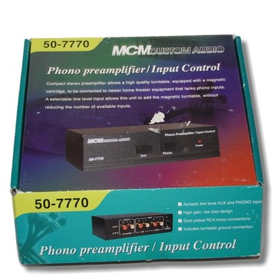 MCM Custom Audio 50-7770 Phono Preamplifier Input Control Record Player Pre Amp