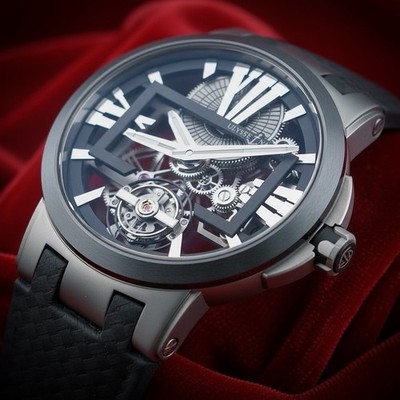 Ulysse Nardin Executive Skeleton Tourbillon 1713-139 Titanium 45MM - FULL SET