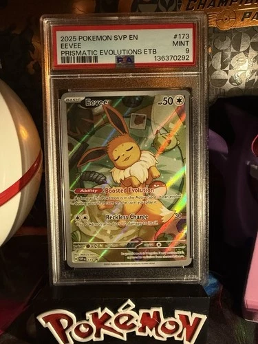 PSA 9 - Eevee 173 - English Pokemon Prismatic Evolutions ETB Promo