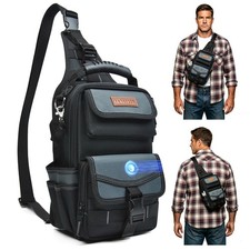 Small Electricianhvac Tool Bagbackpack For Men Independent Tool Slot Mag...