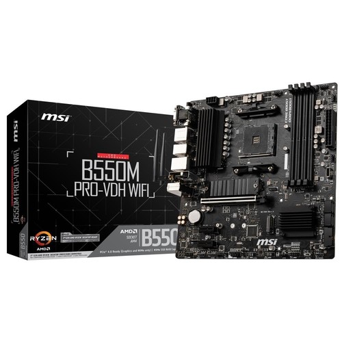 Msi B550M PRO-VDH WIFI Socket Am4/B550/Ddr4/S-Ata 600/Micro Atx