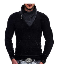Men's High Collar Knitwear Jumper Pullover Sweater Long sleeve Western style L