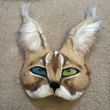 Realistic Cat Therian Mask Cosplay