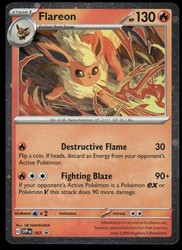 Flareon SVP167 Cosmos Holo Black Star Promo - Scarlet & Violet Promo