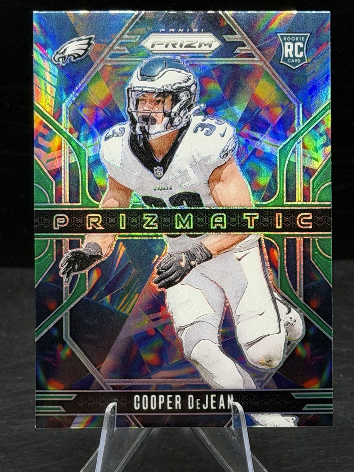 2024 Panini Prizm - Prizmatic Cooper DeJean #6 Green Prizm (RC)