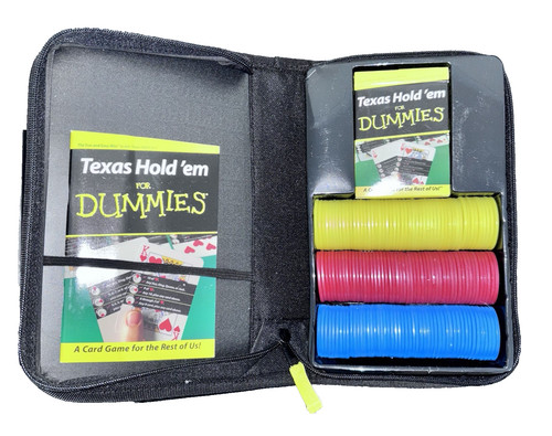 Poker for Dummies Set chips instructions cards Texas hold 'em case game