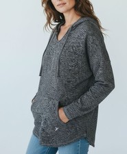 Old Navy Women's Small Active Space Dye Hoodie Gray Drawstring Kangaroo Pocket