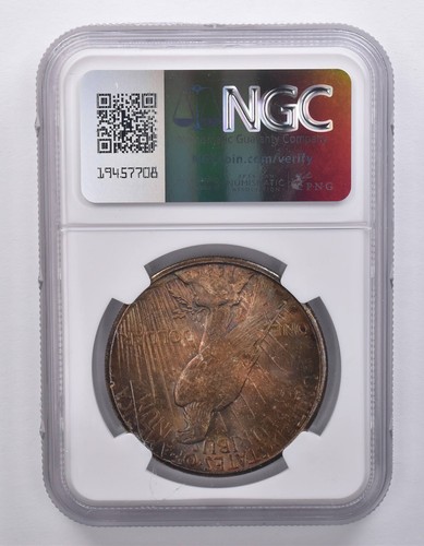 1922-S Peace Silver Dollar BU NGC Beautiful Tone *7174 - Picture 2 of 3