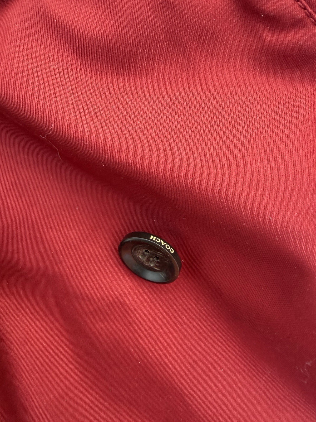 Coach Solid Mid Trench Coat Size XS Ruby CR116 - image 4