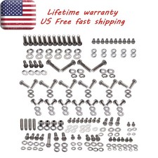205pcs Engine Bolts Kit Stainless For Chevy Sbc Small Block 265 283 Engine