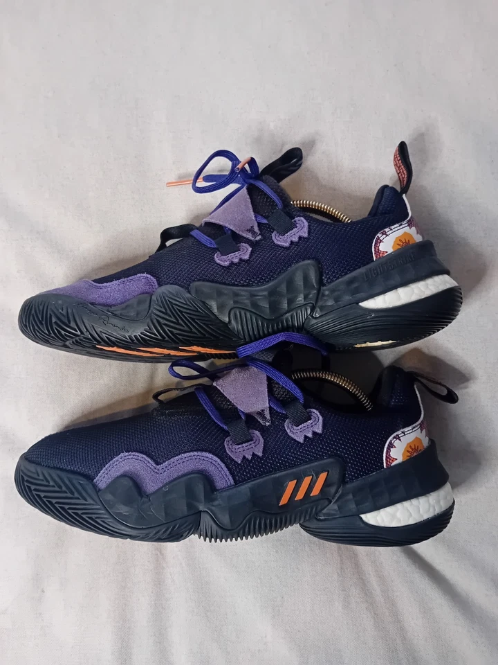 Adidas Trae Young 1  Black Excellence Team College Purple Rayford Men's 9 - Image 2 of 4