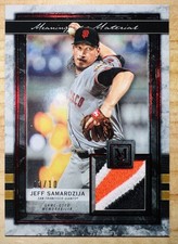 2020 Topps Museum Collection-3 Color Relic Patch Jeff Samardzija #D 3/10 GIANTS