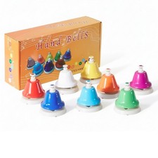 8 Pieces 8-Noten-Handglocken handlich Kinderinstrumente f&uuml;r Musikunterricht