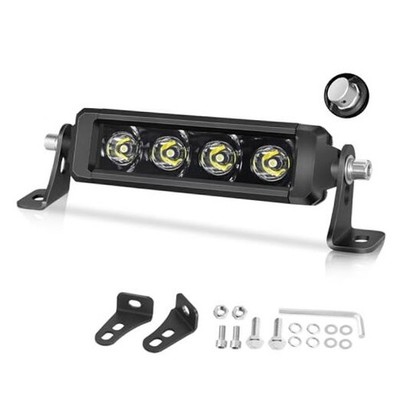  Single Row LED Light Bar 40W 3D Spot Off Road Driving Light Ultra 6 Inch White