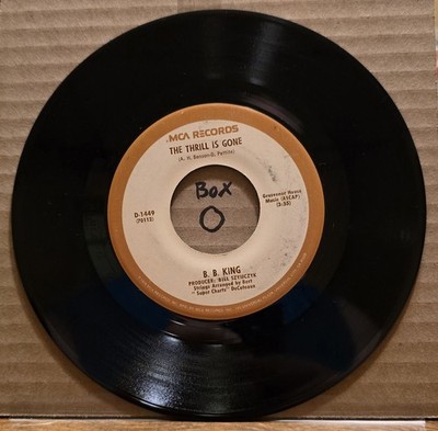 B.B. King: The Thrill is Gone/So Excited - VG | 1978 Blues Rock 45rpm Reissue 